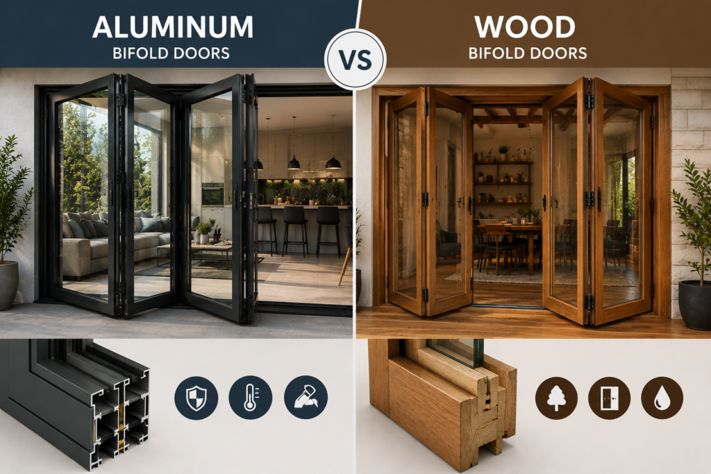 how aluminum vs wood bifold door actually differs