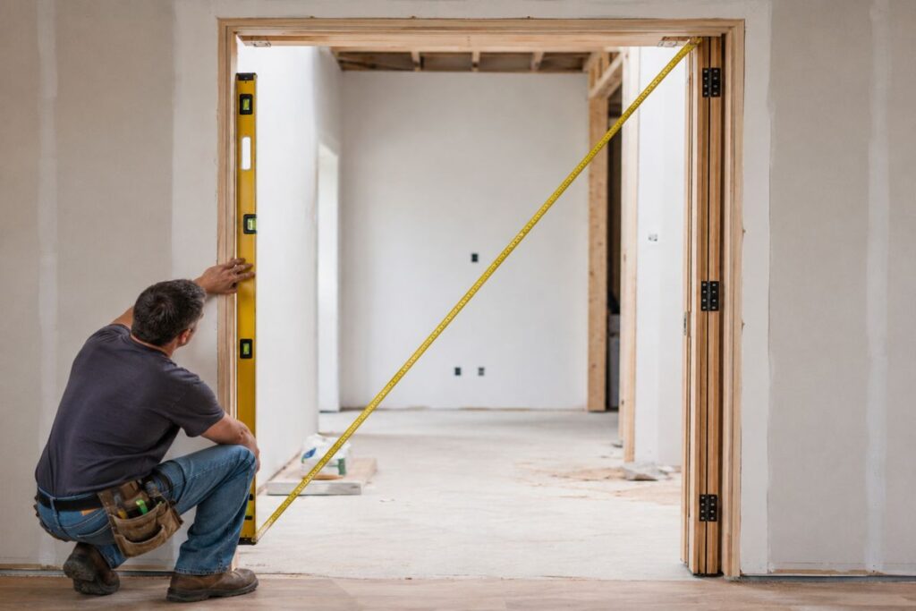 check bifold door opening square plumb.jpg