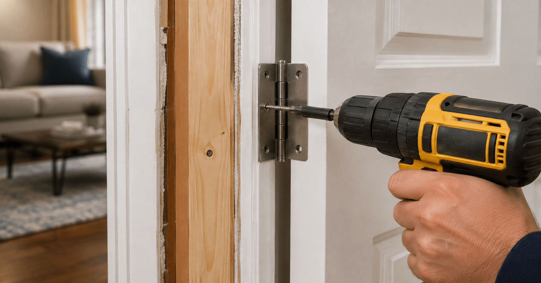 How to Fix a Sagging Door With a 3-Inch Screw How to fix a sagging door by securing the top hinge with a 3-inch screw