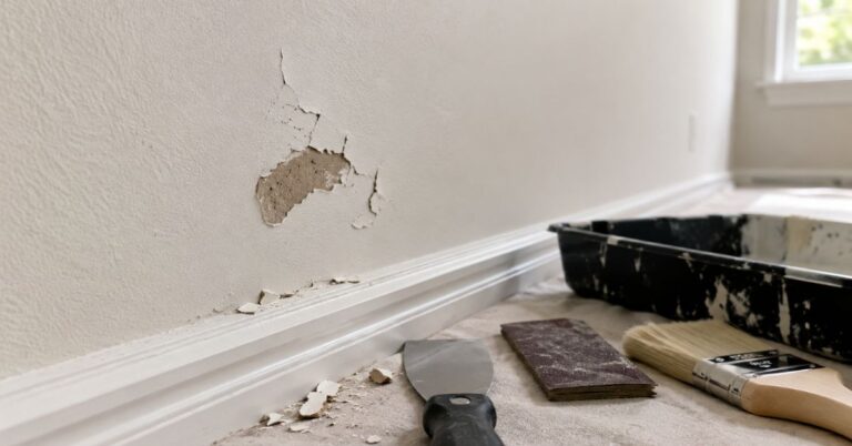 How to repair chipped paint on an interior wall