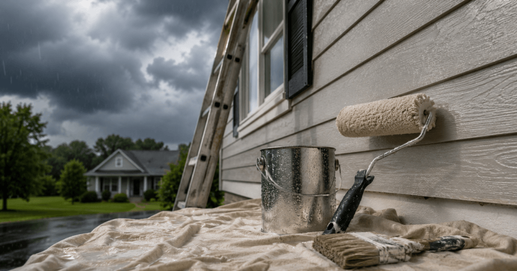 When not to paint outside during wet weather and rain