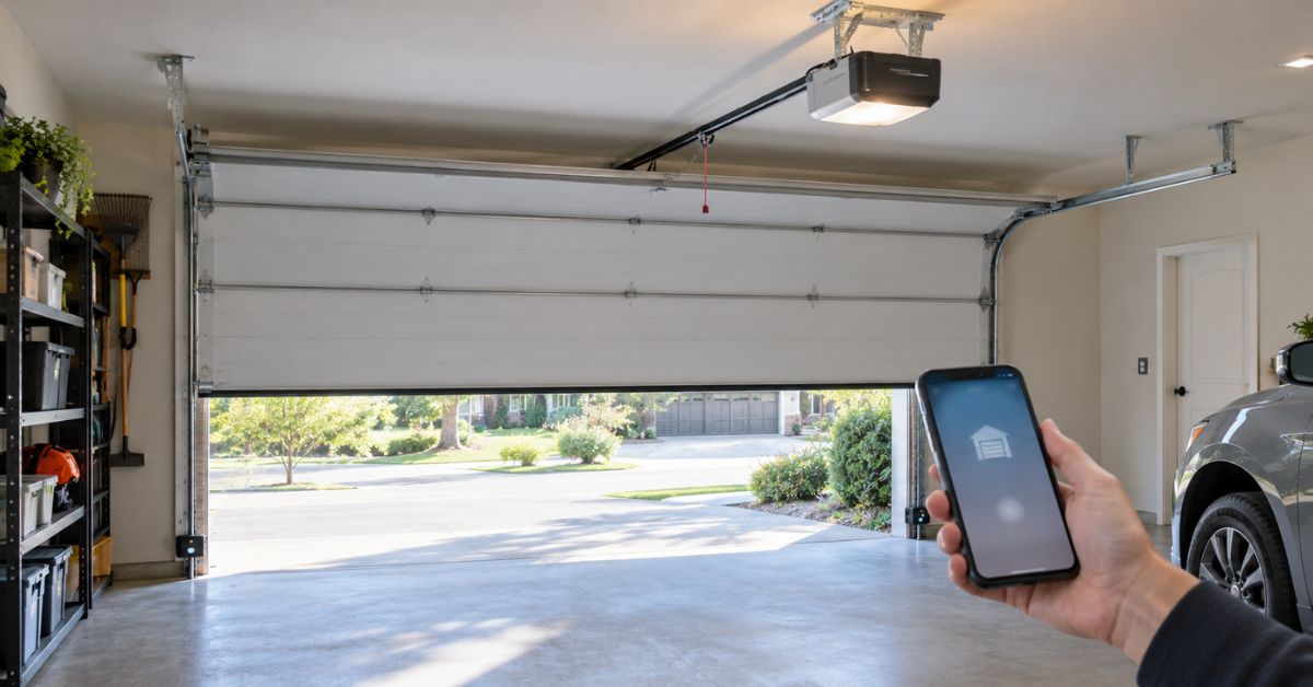 smart garage door opener with safety sensors