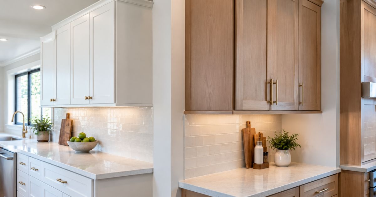standard-vs-deeper-upper-cabinets.jpg (1) standard 12-inch upper cabinet compared with deeper wall cabinet