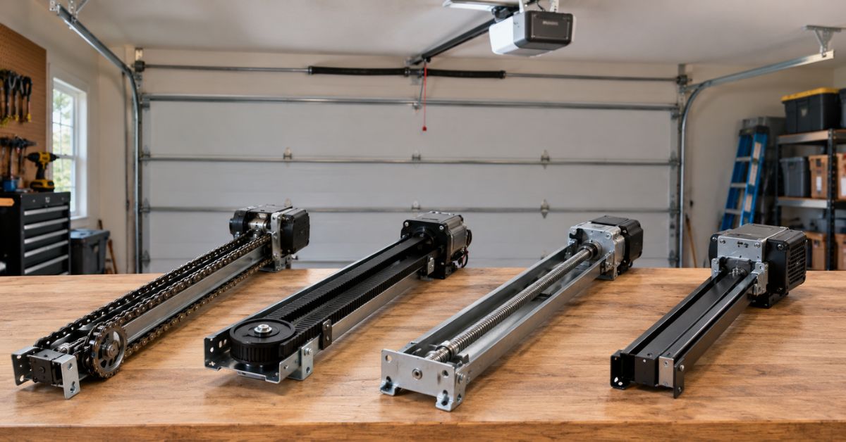 different types of garage door opener drive systems