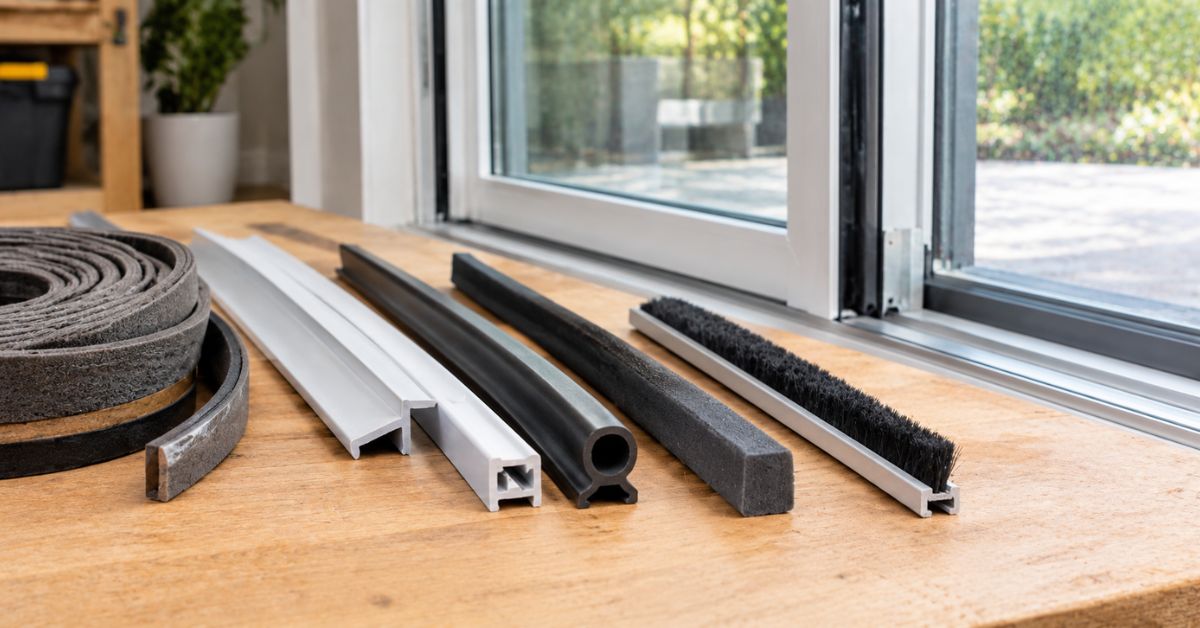 different types of sliding door weather stripping seals